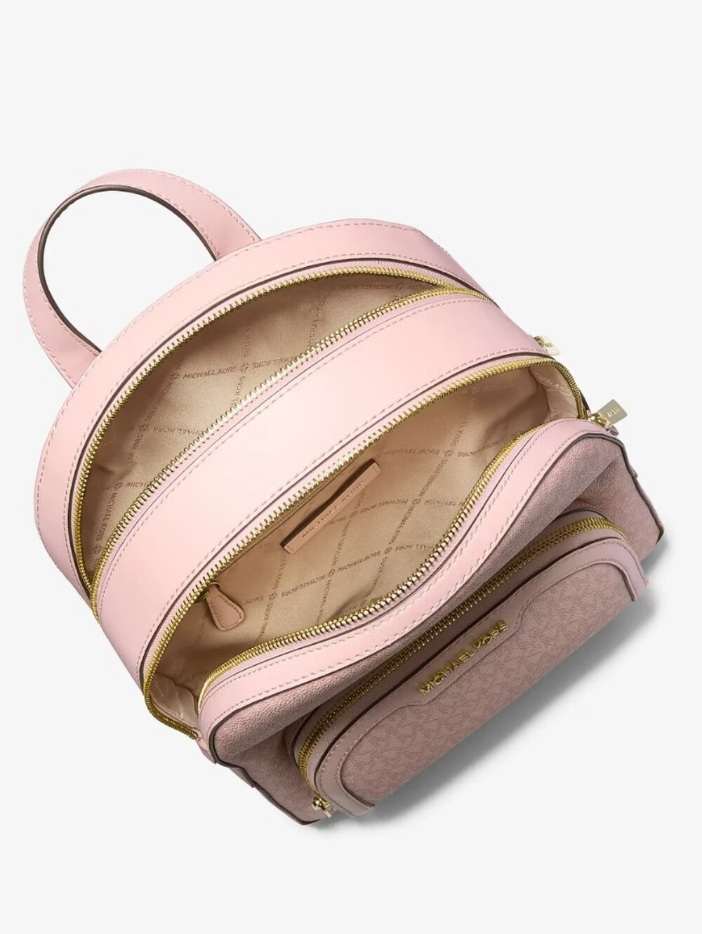 Michael Kors Jayce Logo Medium Pink Backpack - Picture 6 of 10